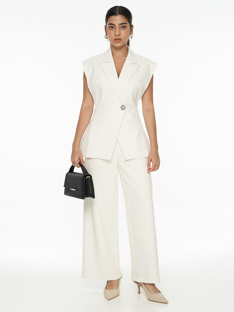 DRESSINGPAULA | Striped Tailored Waistcoat