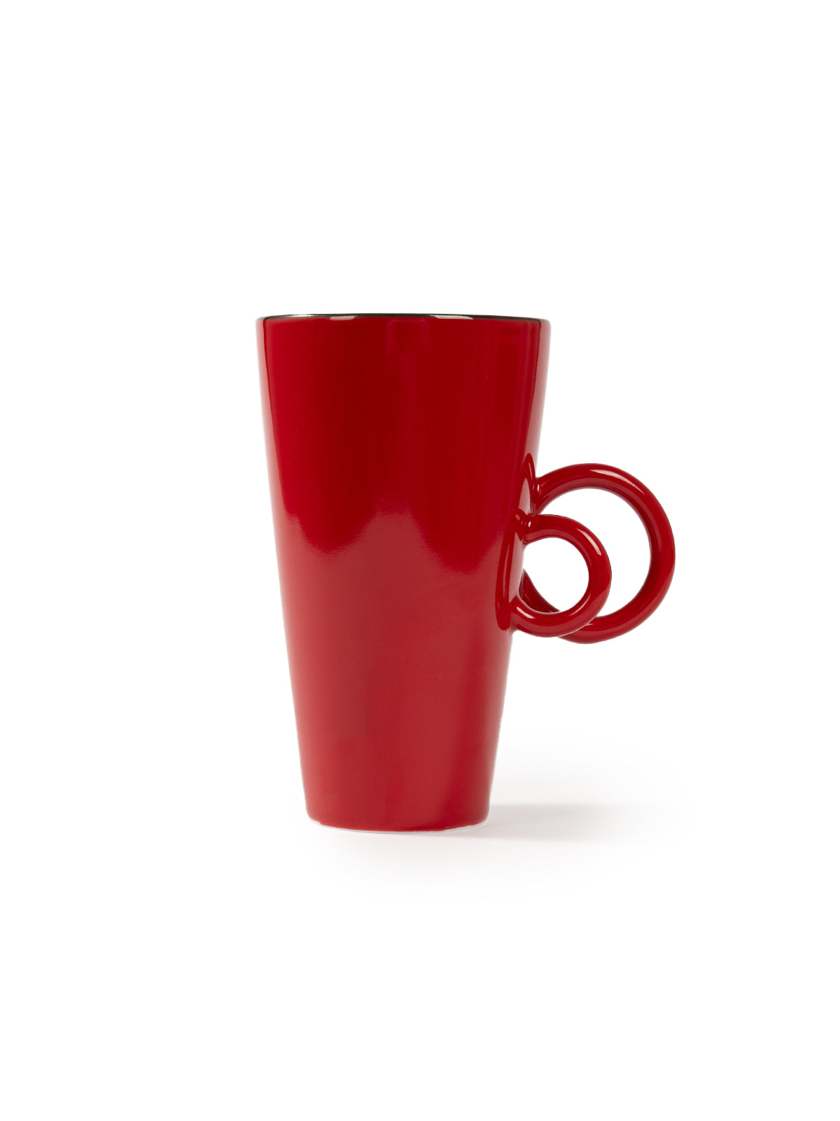 CRAFILAB | Vermilion Red & Double Handle Coffee Cup
