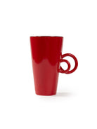 CRAFILAB | Vermilion Red & Double Handle Coffee Cup