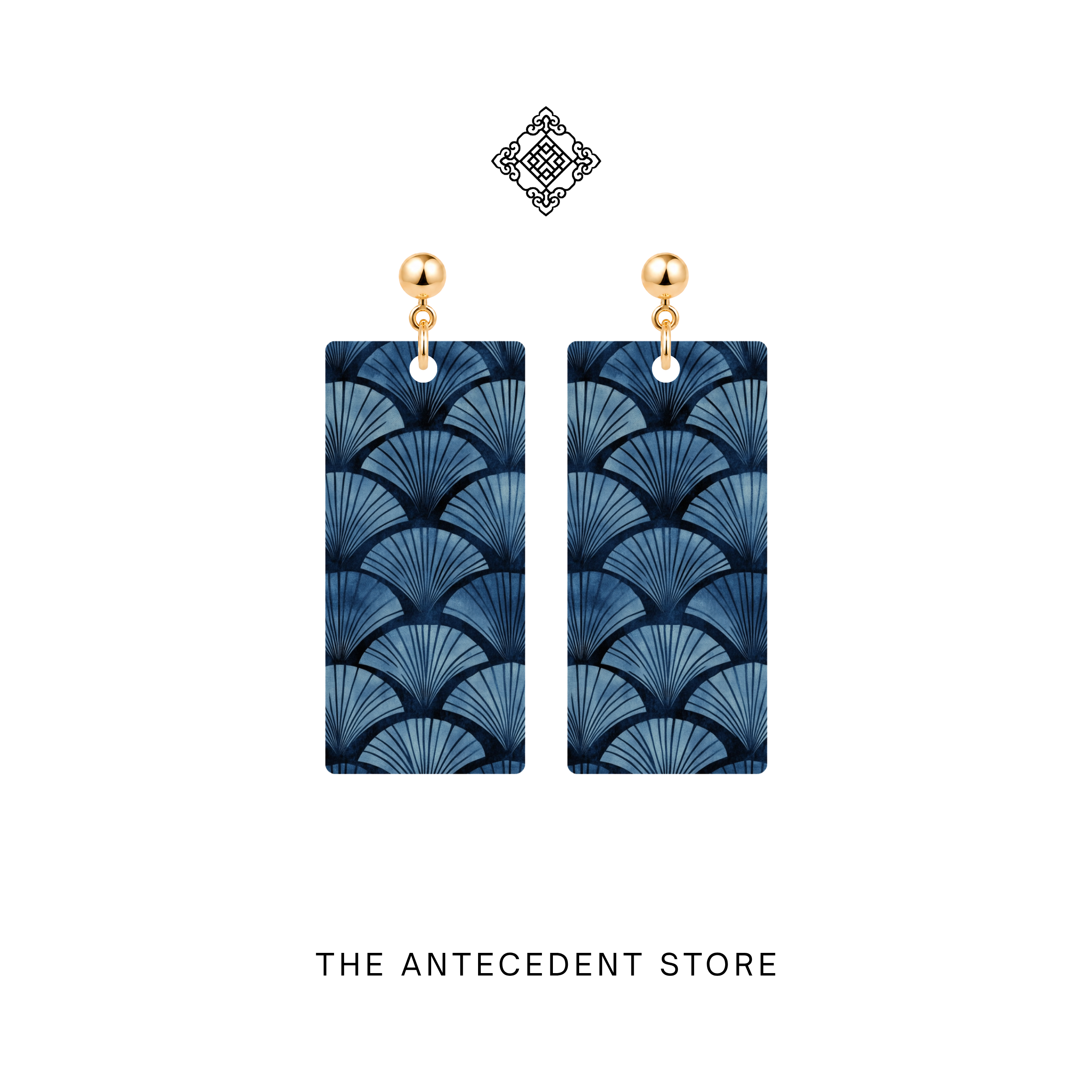 THE ANTECEDENT STORE | Fan Earrings In Blue