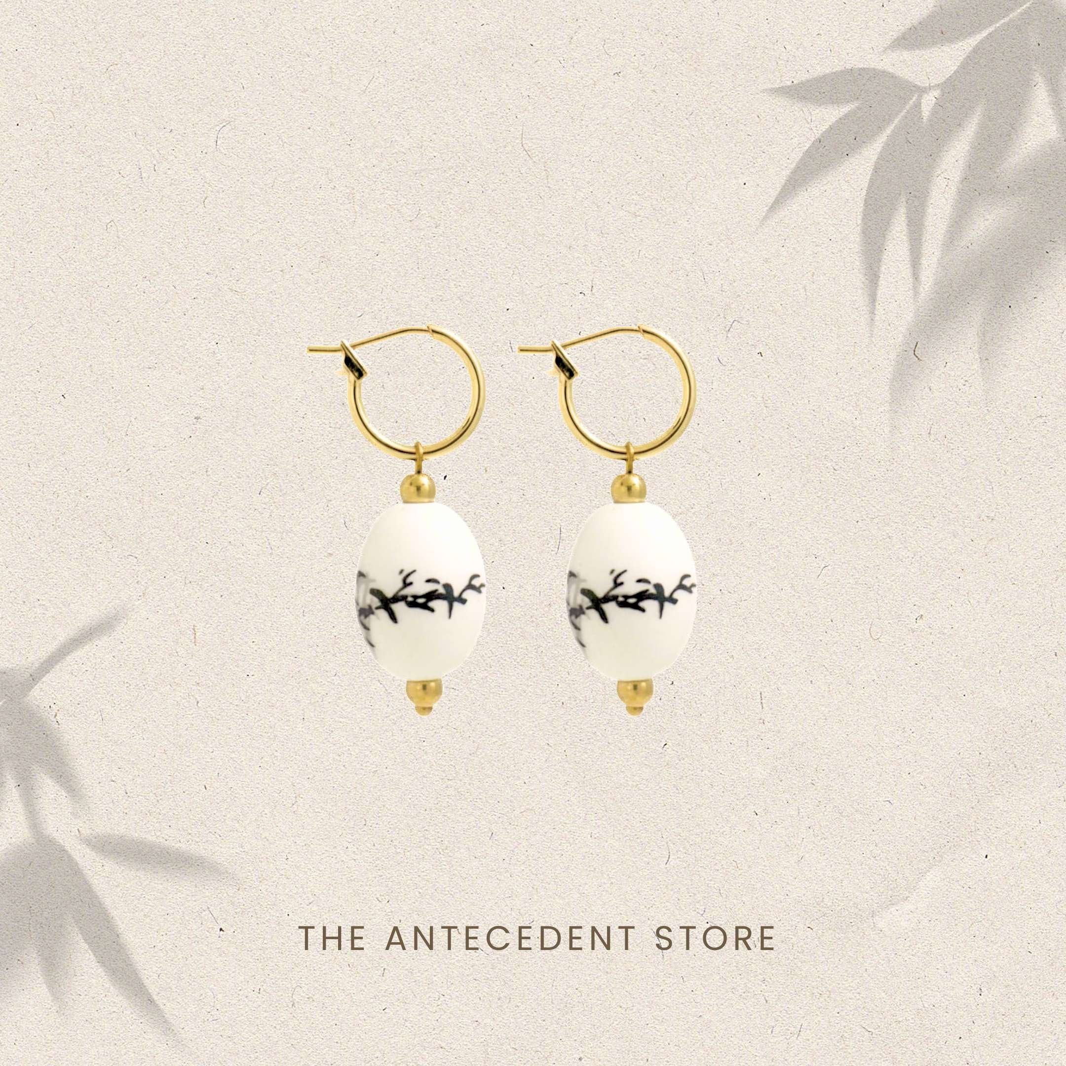 THE ANTECEDANT STORE | Ink Porcelain Earrings