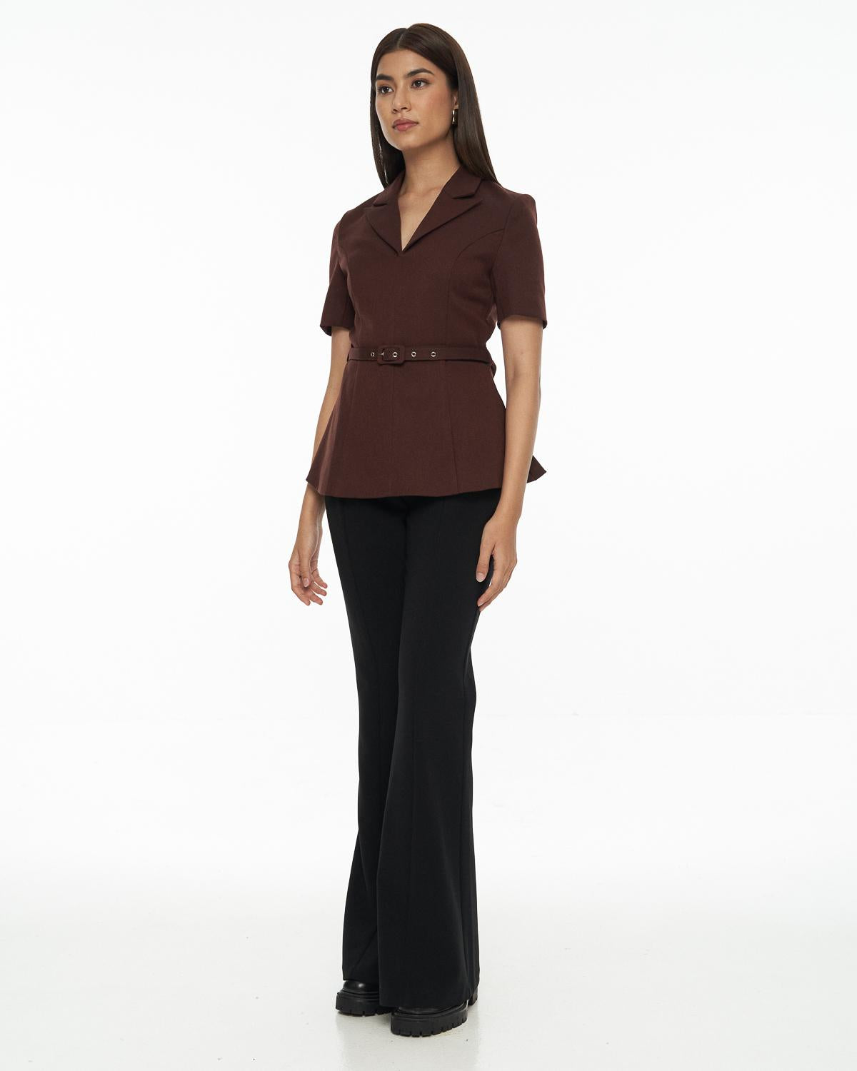 DRESSINGPAULA | Belted Blazer Top