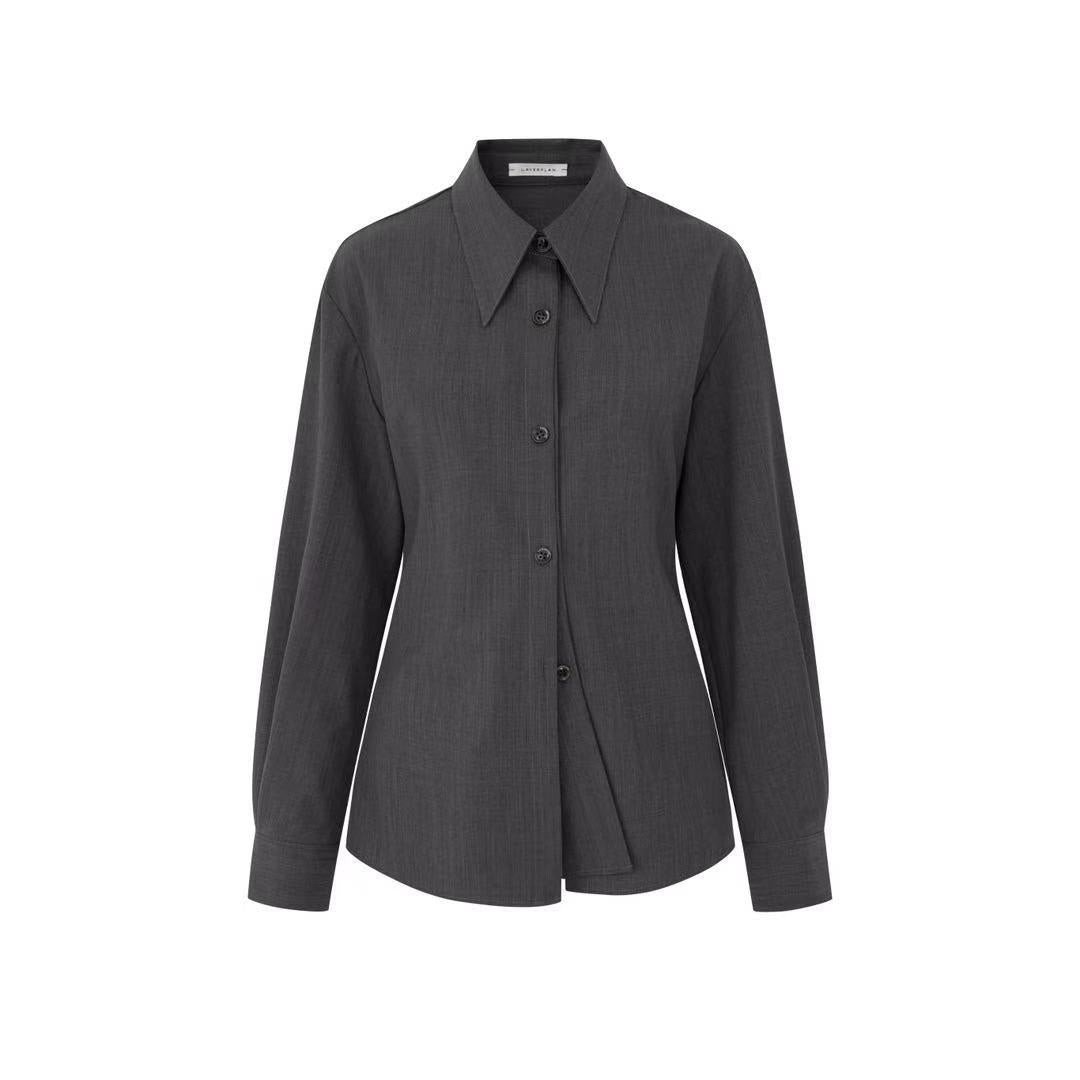 LAYERPLAN | Margot Draped Wrap Shirt Margot