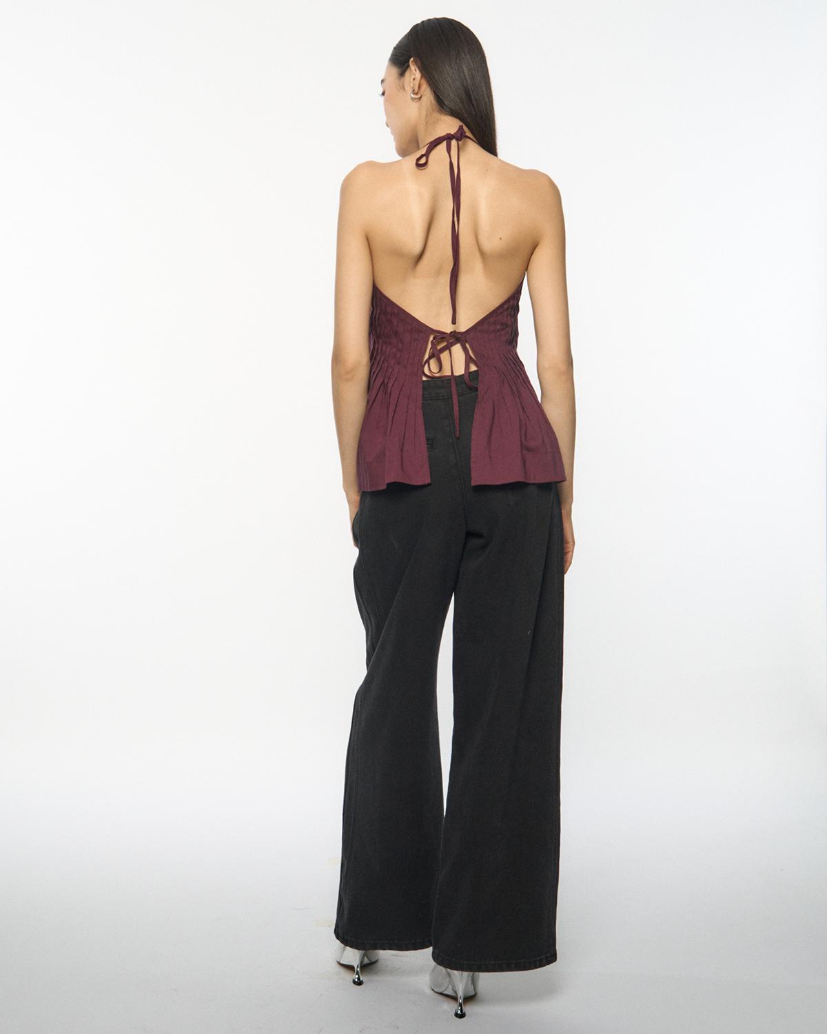 DRESSINGPAULA | Pleated Halter Top