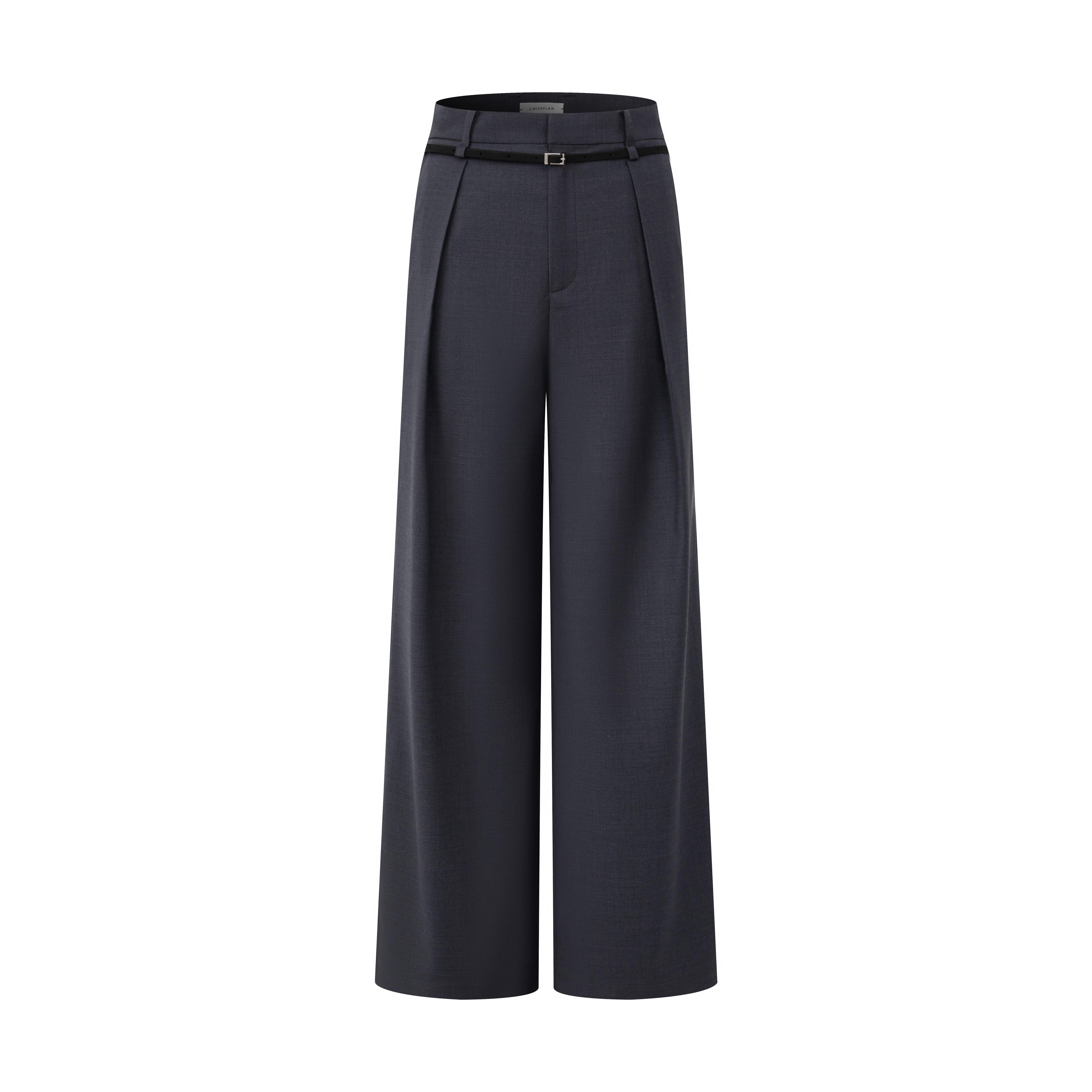 LAYERPLAN | Tirra Pleated High-Waist Trousers