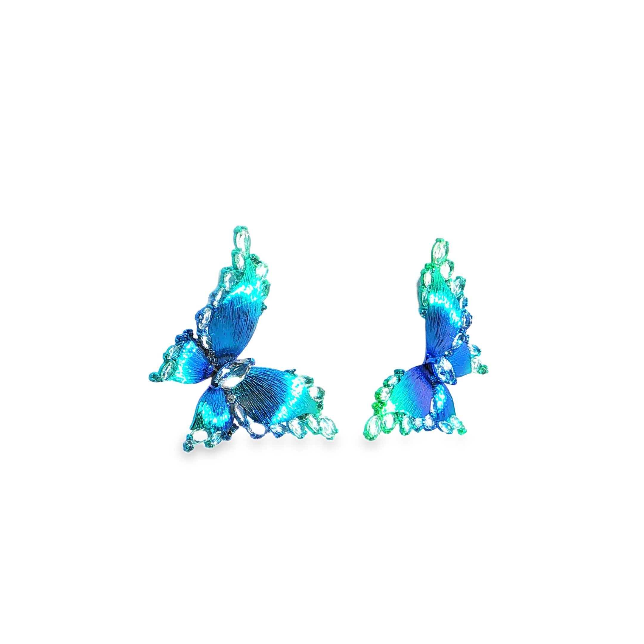 CREATIVE JEWELLERY STUDIO | My Tropical Garden: Artistic Titanium & Topaz Butterfly Earrings | Tyll Atelier