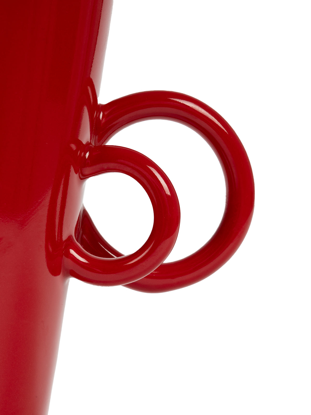 CRAFILAB | Vermilion Red & Double Handle Coffee Cup