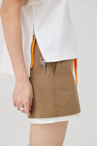 3EIGHTH | Sokko Zip Tee In Optic White