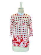 TRIOLOGIE | Kopitiam (R/W) Mandarin Collar Top