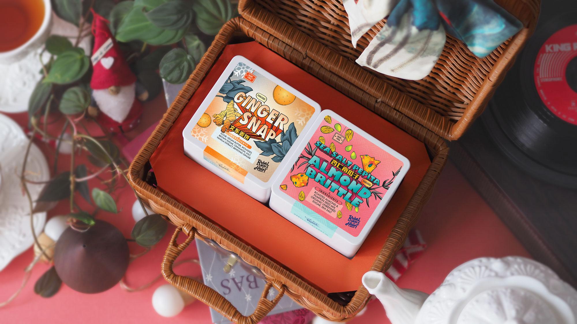 RWAH CONFECTIONS | Christmas Gift Set: Gingersnap + Almond Brittle