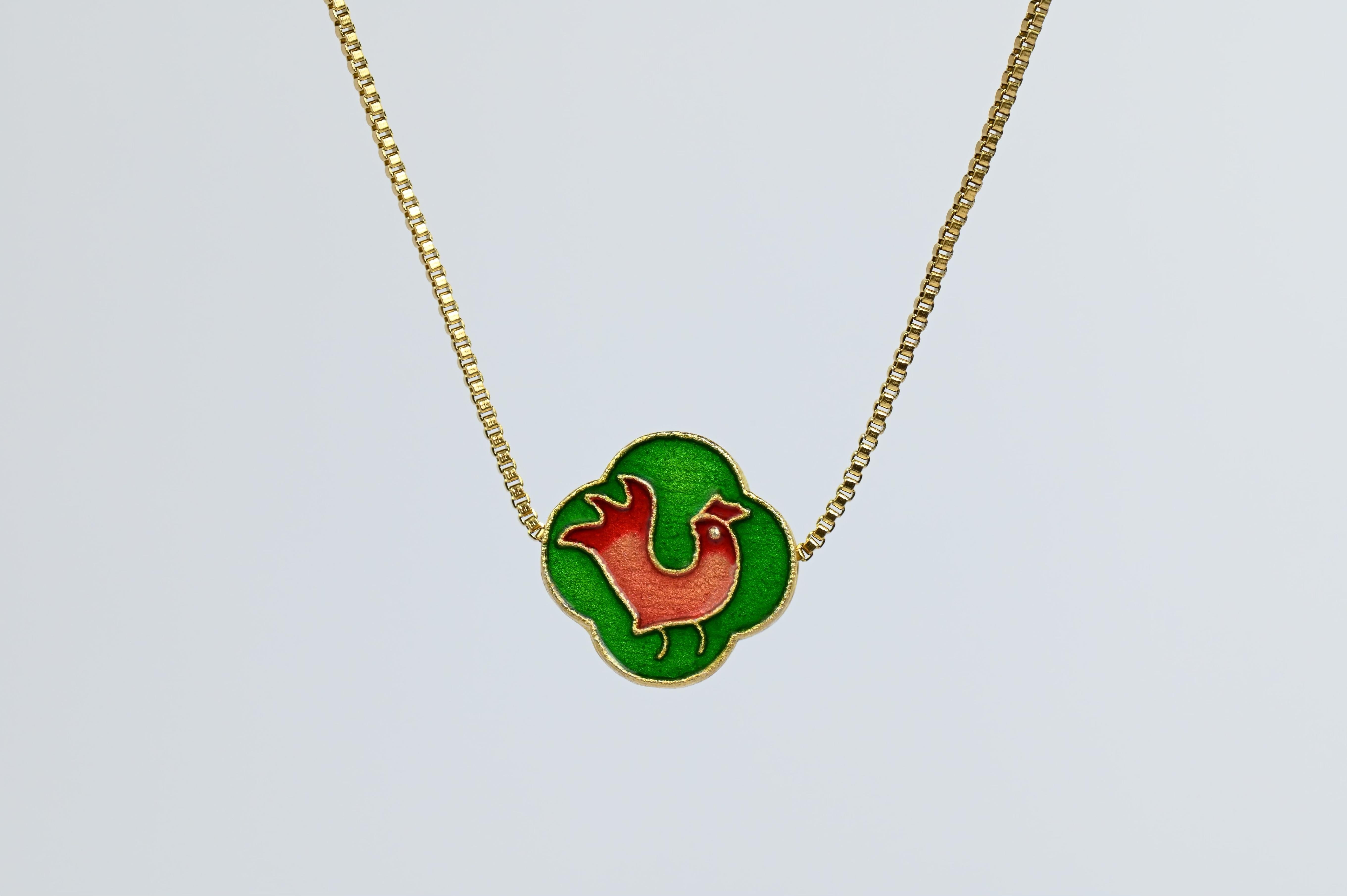 MARILYN TAN JEWELLERY | Lucky Zodiac Gold Chain Pendant Necklace With Enamel Charm