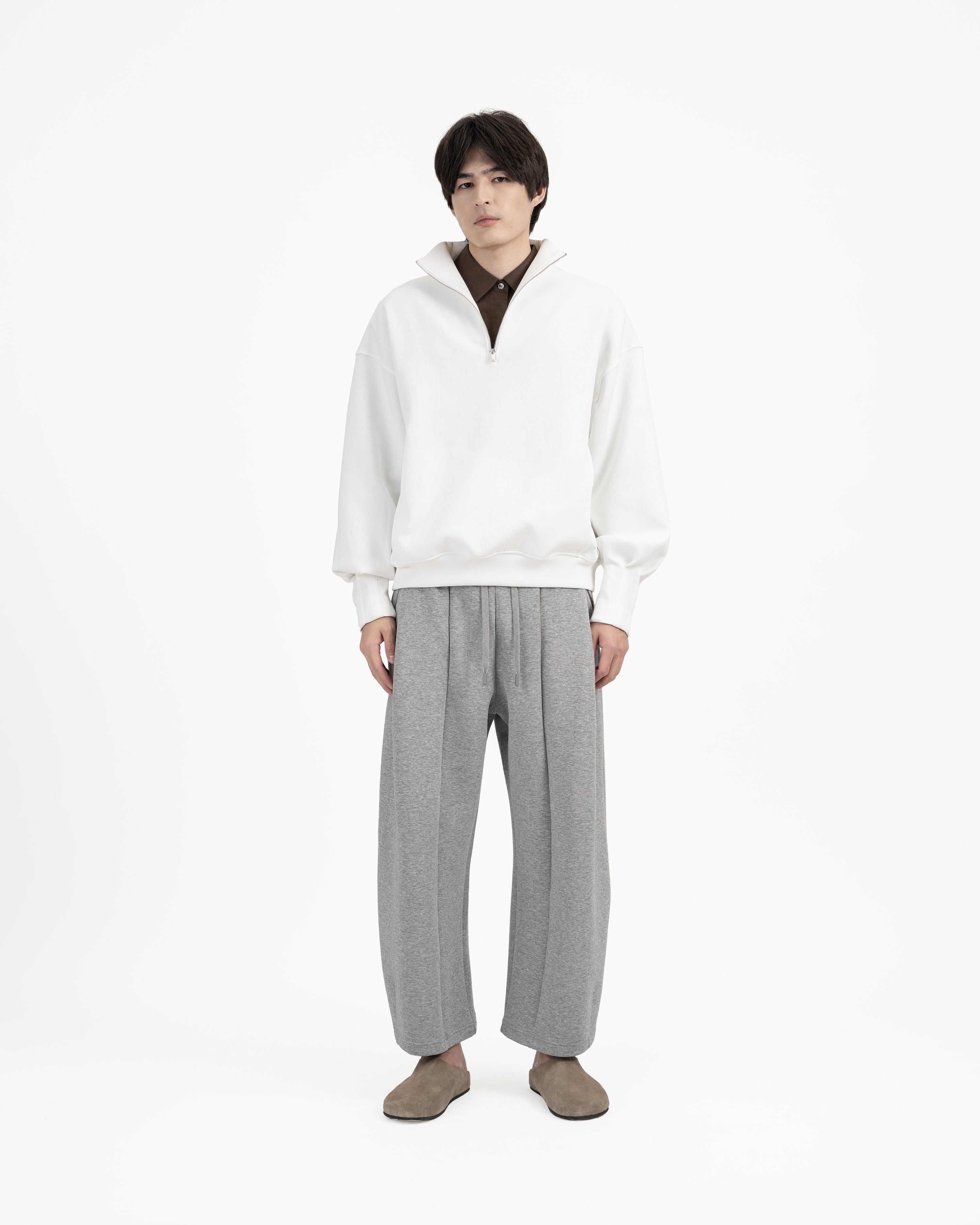 GRAYE | Quarter Zip Pullover - White