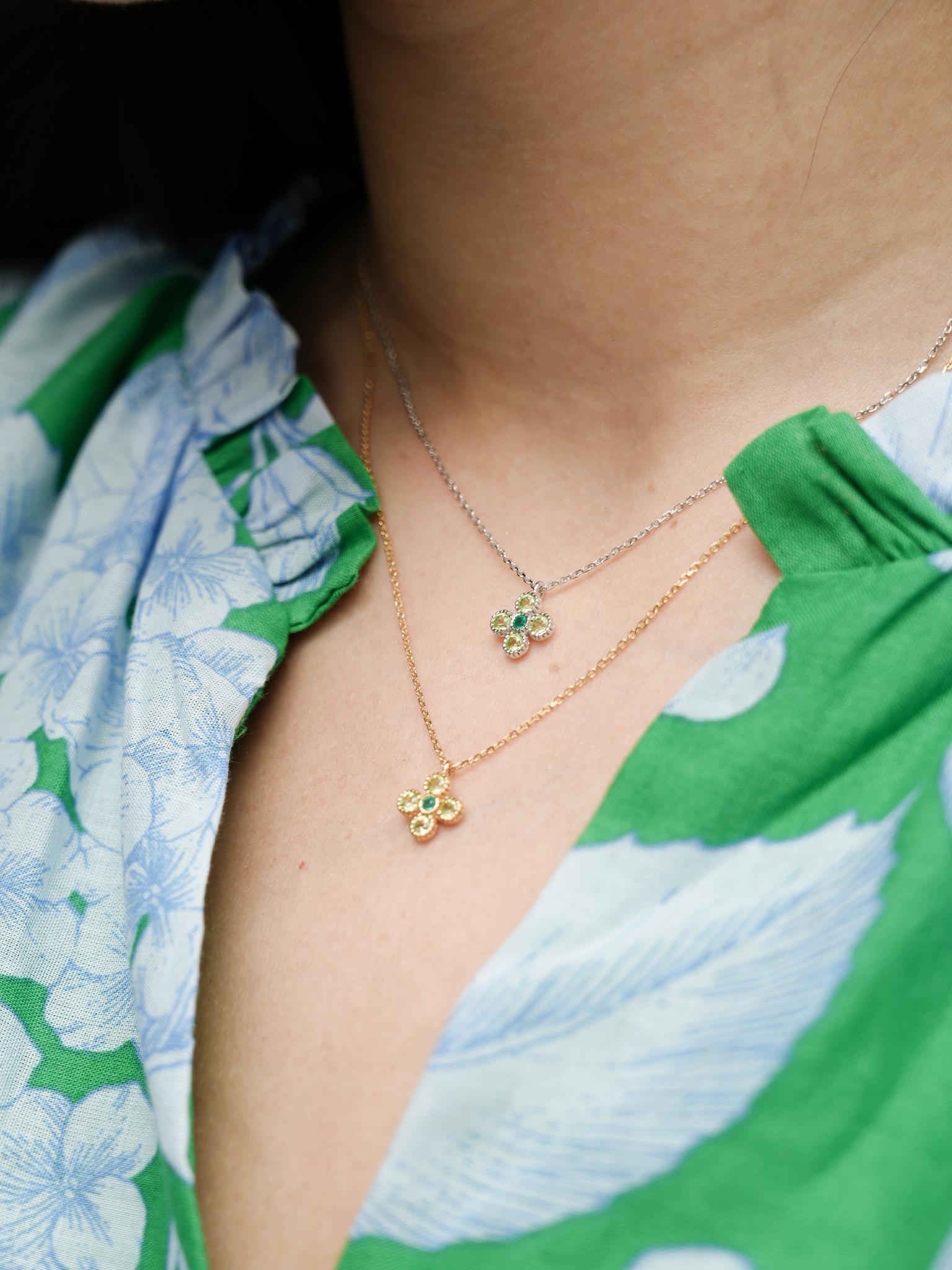 EMBRACE JEWELLERY | Gem Bloom Necklace With Peridot