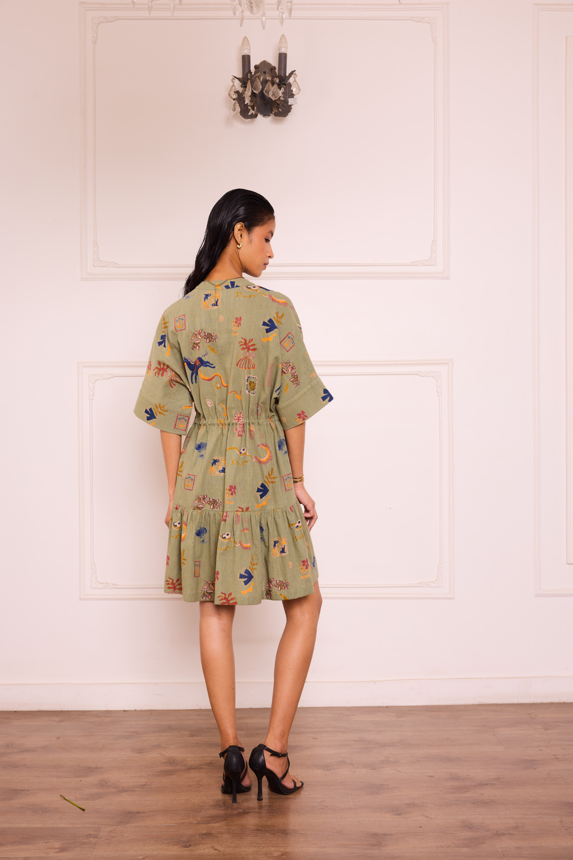 SUI | Seaside Bloom Handspun Handwoven Organic Cotton Dress