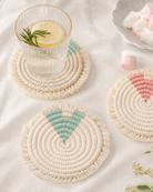 MEJA MAISON DE BALI | The Amour Macrame Coaster by Meja - Celadon