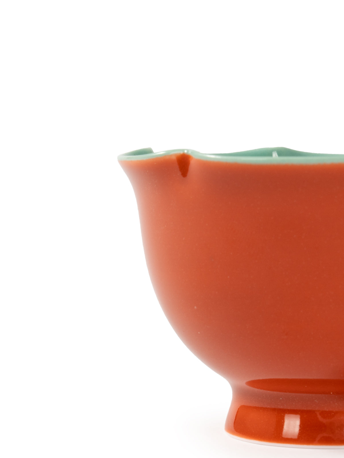 CRAFILAB | Brick Red & Turquoise Tall Flower & Ring Cup