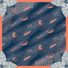 BINARY STYLE | Playful Otters 115x115cm Square Scarf