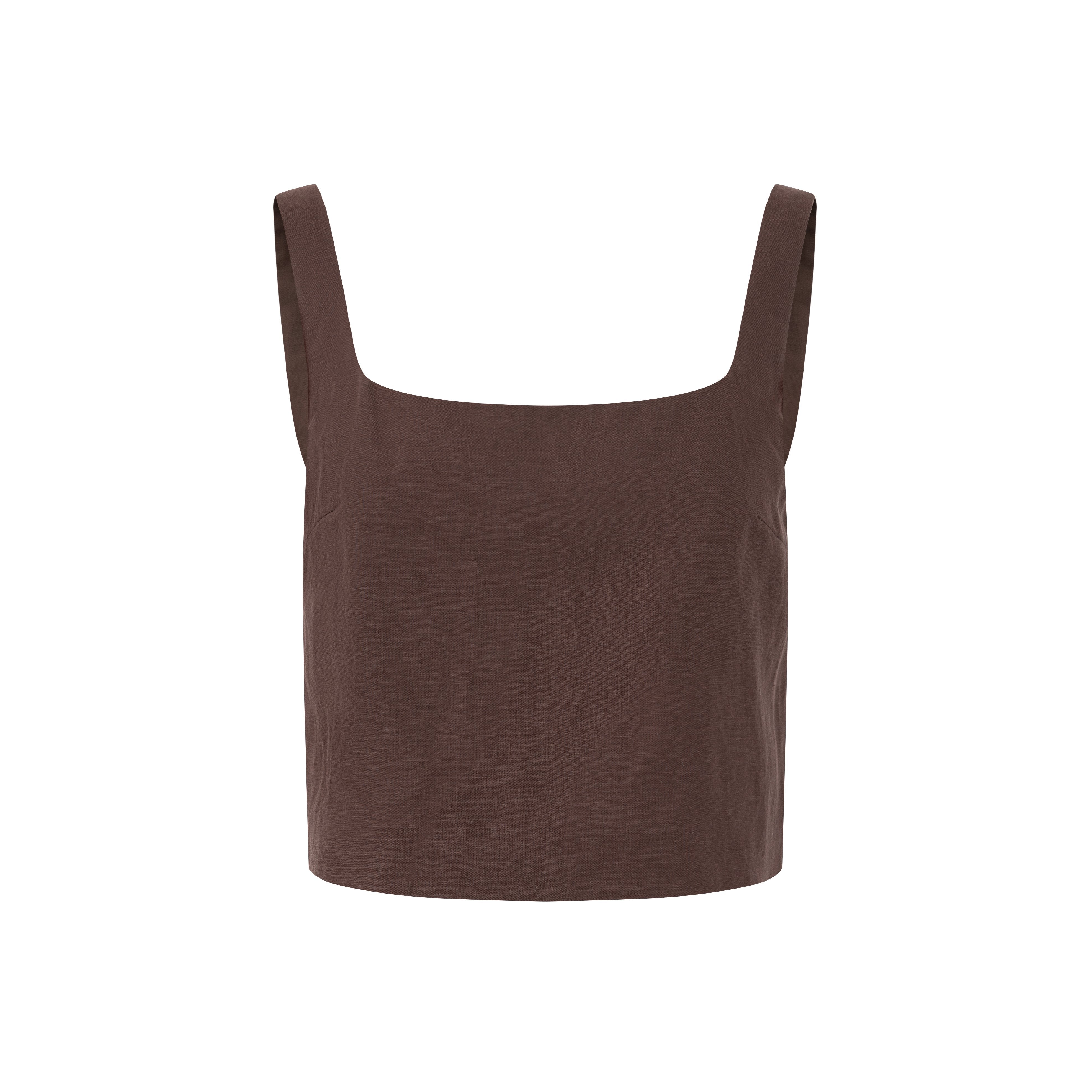 LAYERPLAN | Evara Linen Crop Top