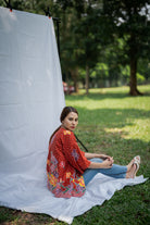 STUDIO GYPSIED | Batik Open Jacket In Anggrek Rose