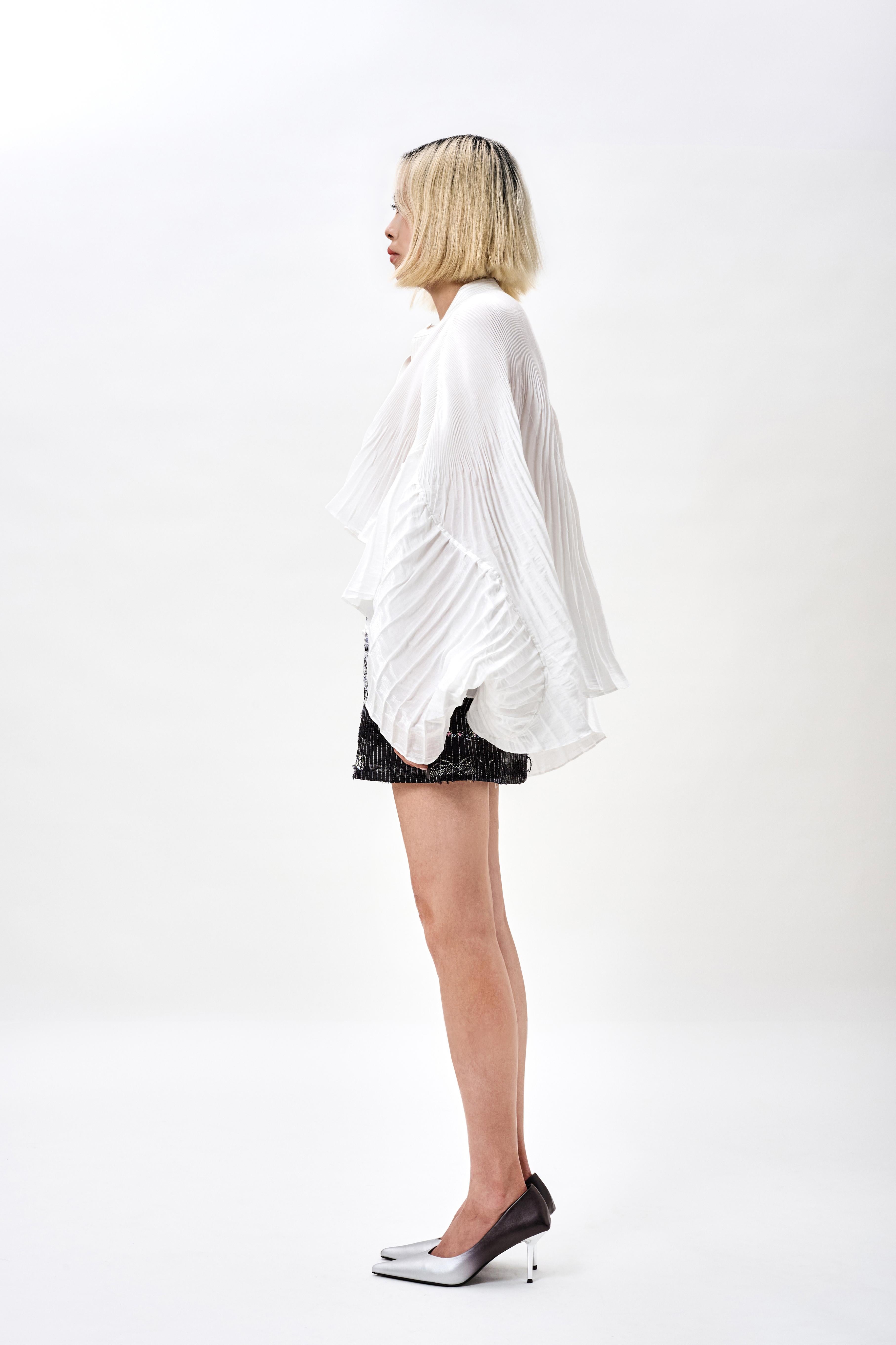 KHAAR | Pleated Crop Top