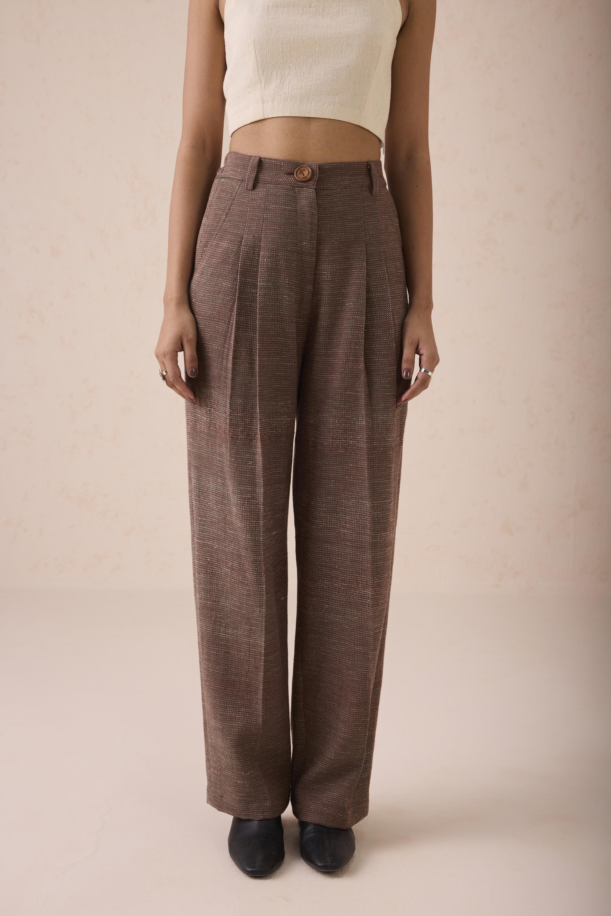 SUI | The Hazel Sun Handspun Handwoven Organic Cotton Trousers