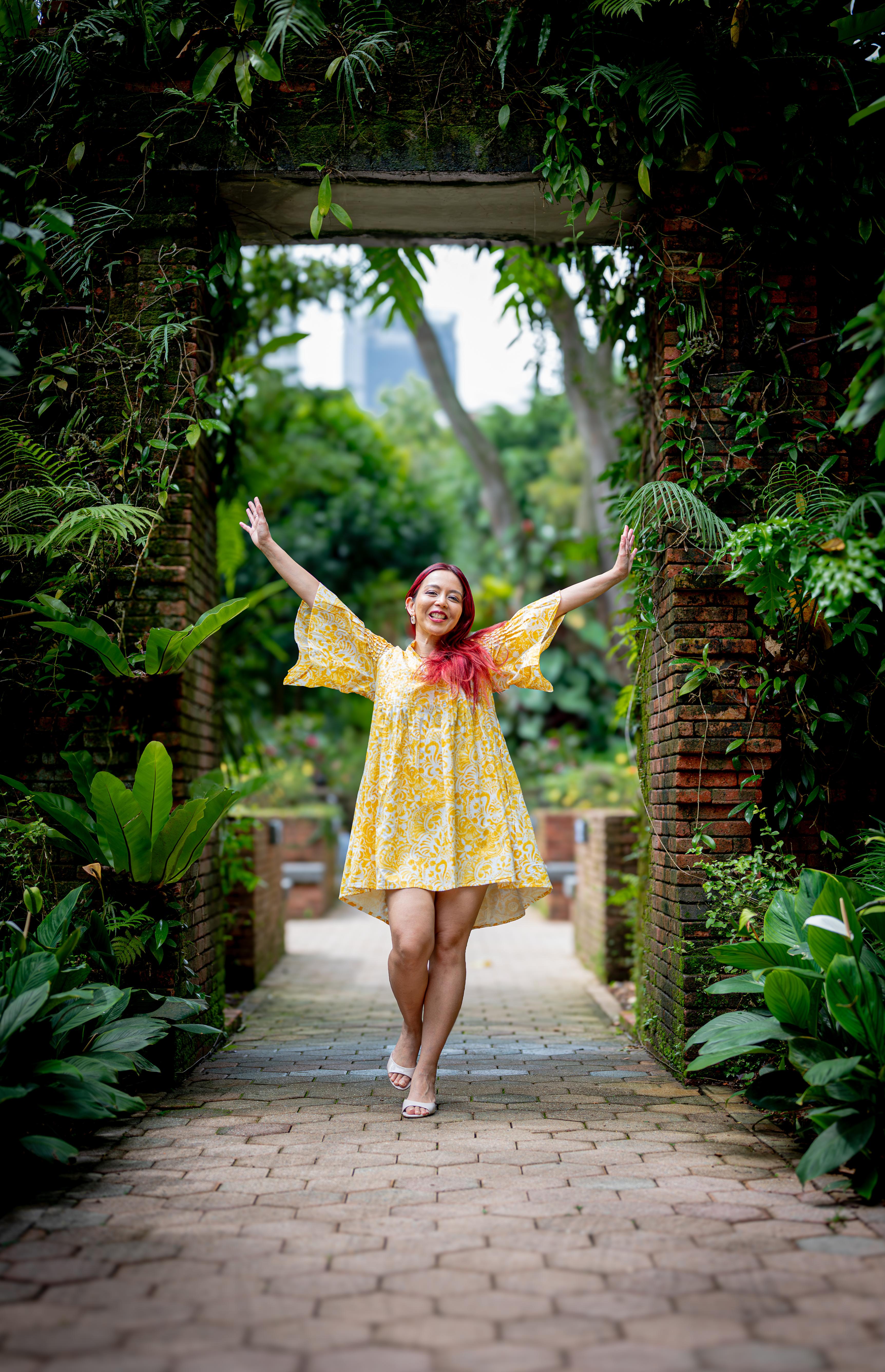 NIMBU | Kyra Breezy Womens Pintuck Dress in Nimbu Yellow