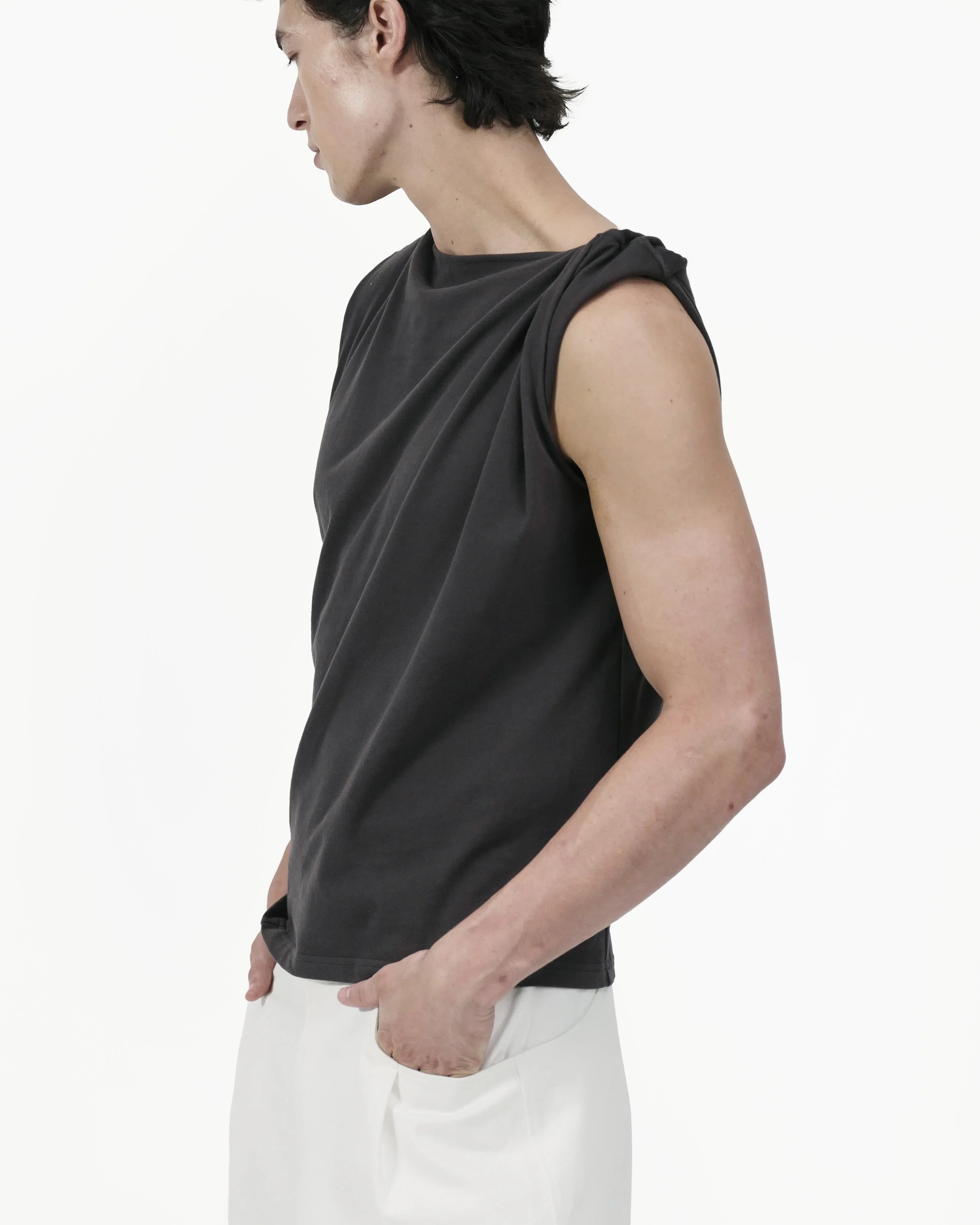 GRAYE | Twisted Knit Top - Charcoal