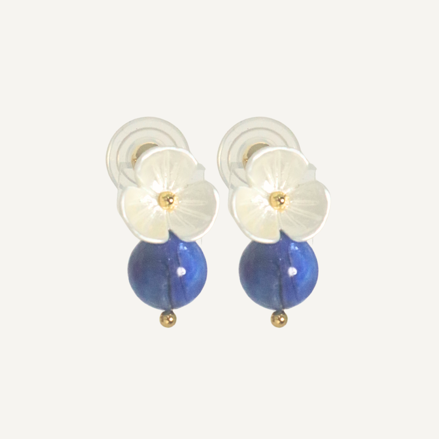 THE ANTECEDANT STORE | E - Floral Series Blue Kynite Earrings