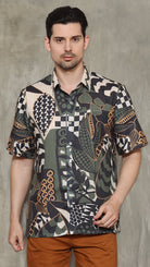KANZI COLLECTION | Geometric Botanical Shirt