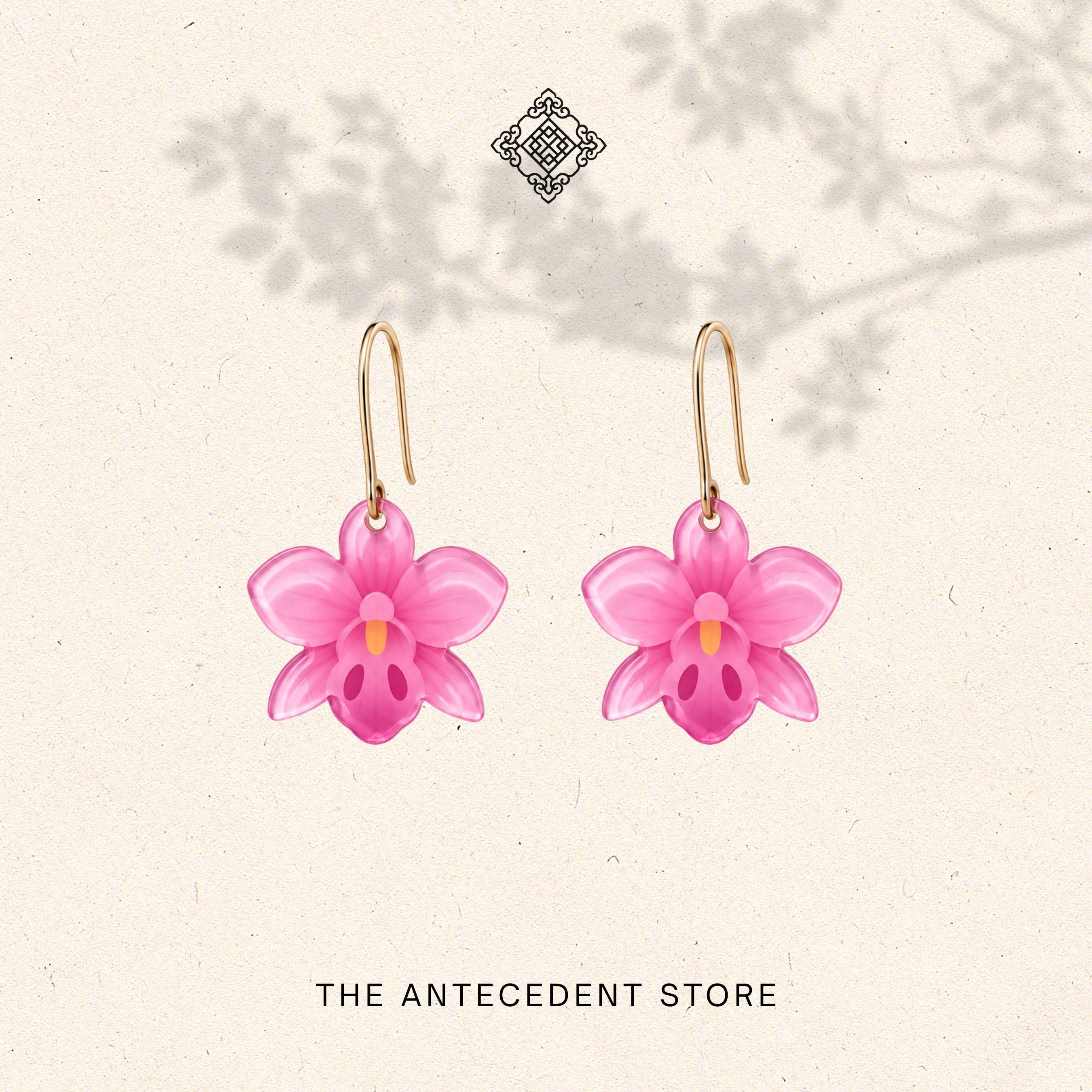 THE ANTECEDENT STORE | Pink Orchid Earrings | Stories Of Singapore