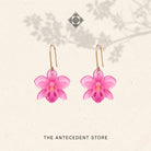 THE ANTECEDENT STORE | Pink Orchid Earrings | Stories Of Singapore