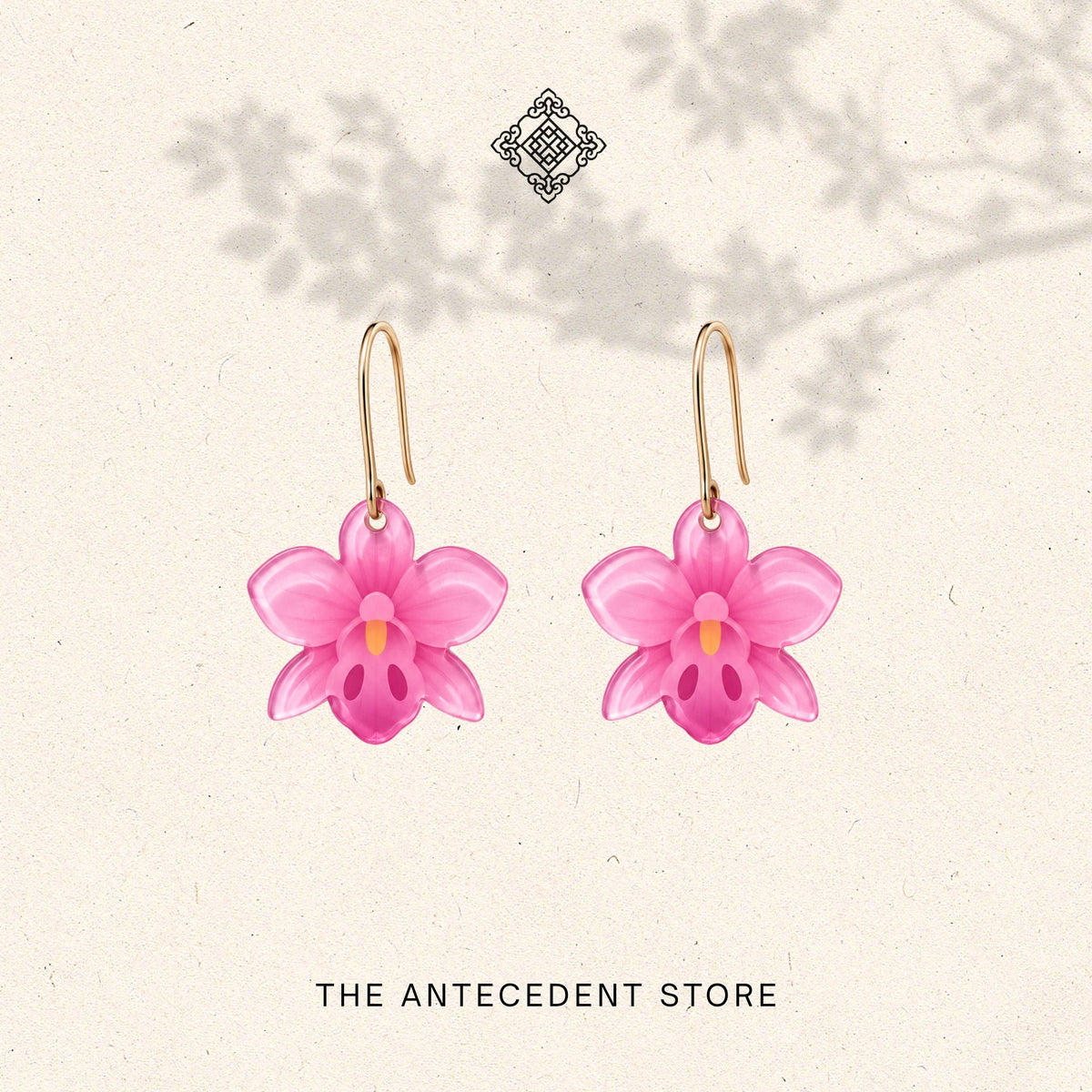 THE ANTECEDENT STORE | Pink Orchid Earrings | Stories Of Singapore