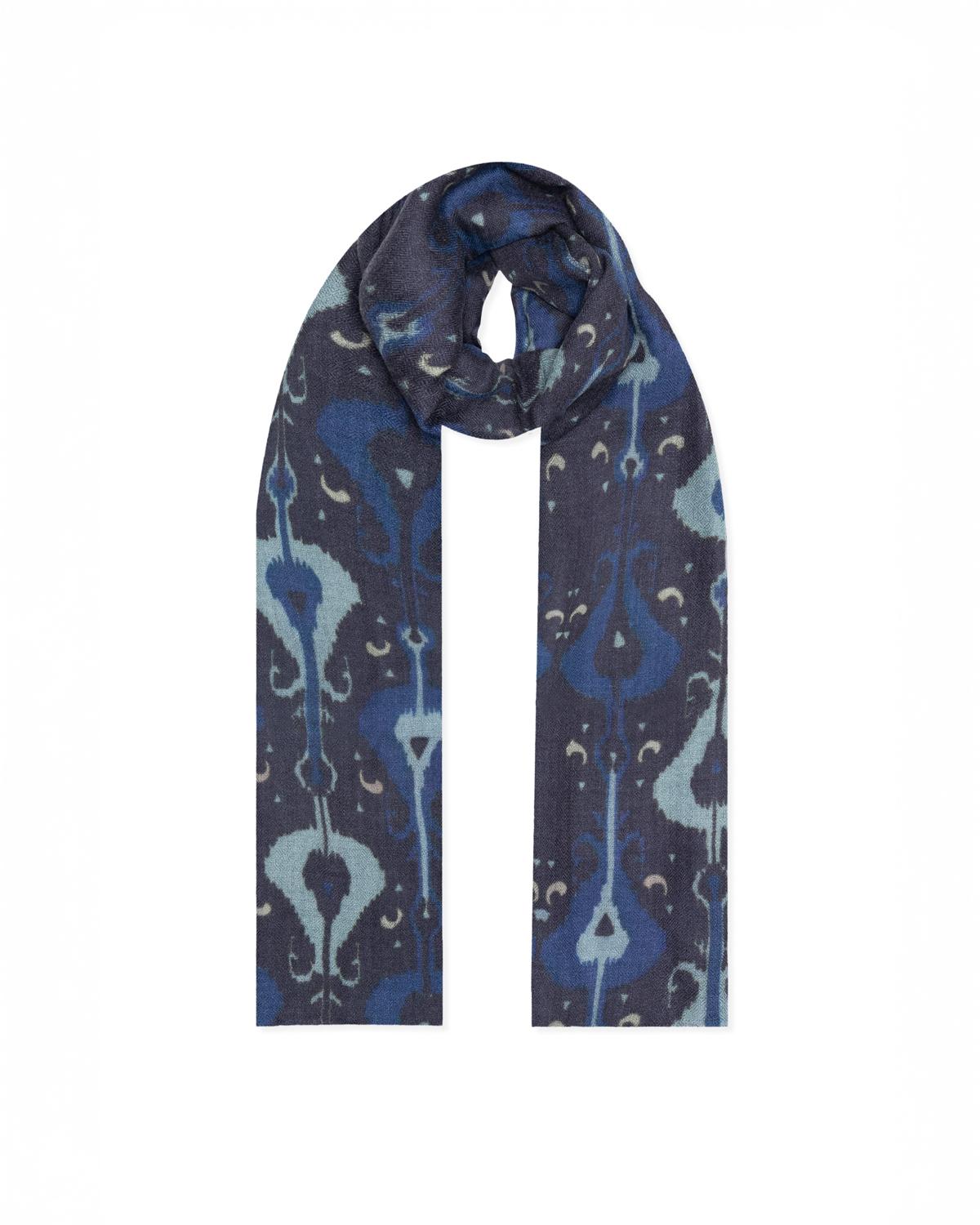 QUEENMARK | AN Patola Ikat Print Cosmic Navy