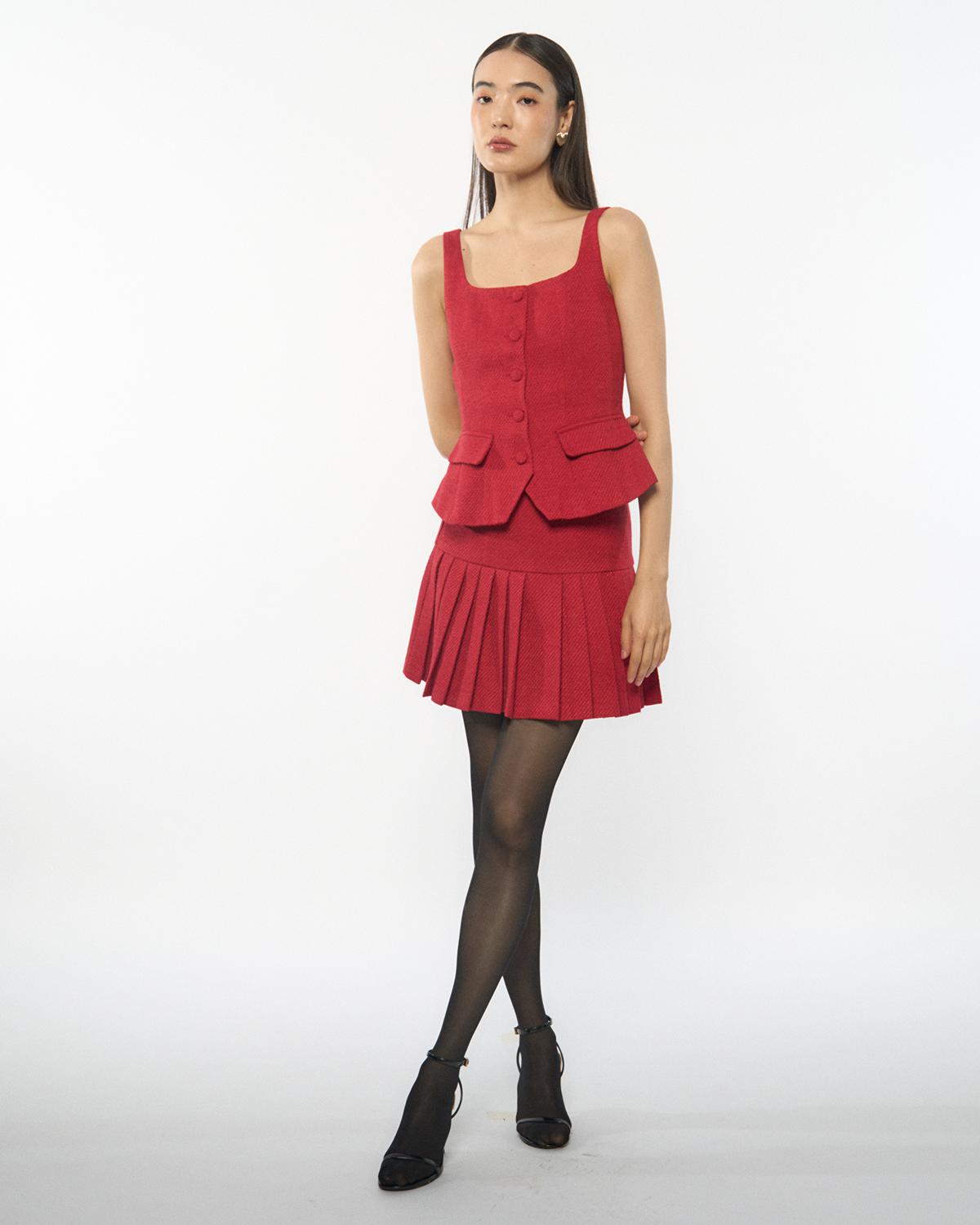 DRESSINGPAULA | Fitted Tweed Vest