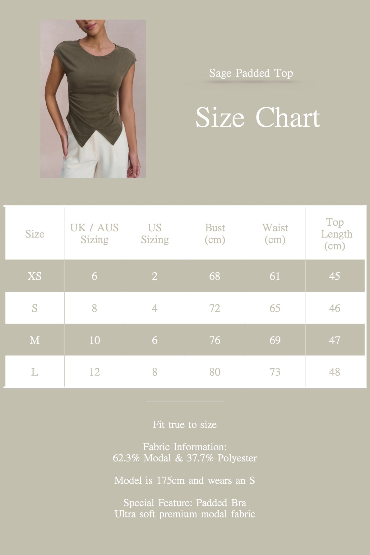 EMVY | Sage Padded Top - Green