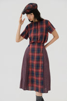 3EIGHTH | Ginrin Skirt In Red Tartan Double Gauze