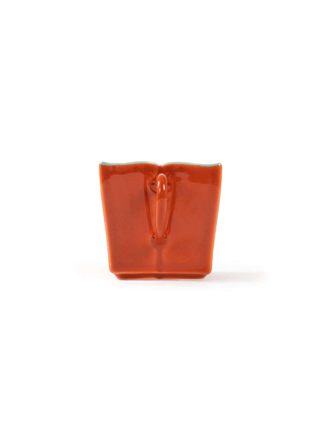 CRAFILAB | Brick Red & Turquoise Handle Tea Cup