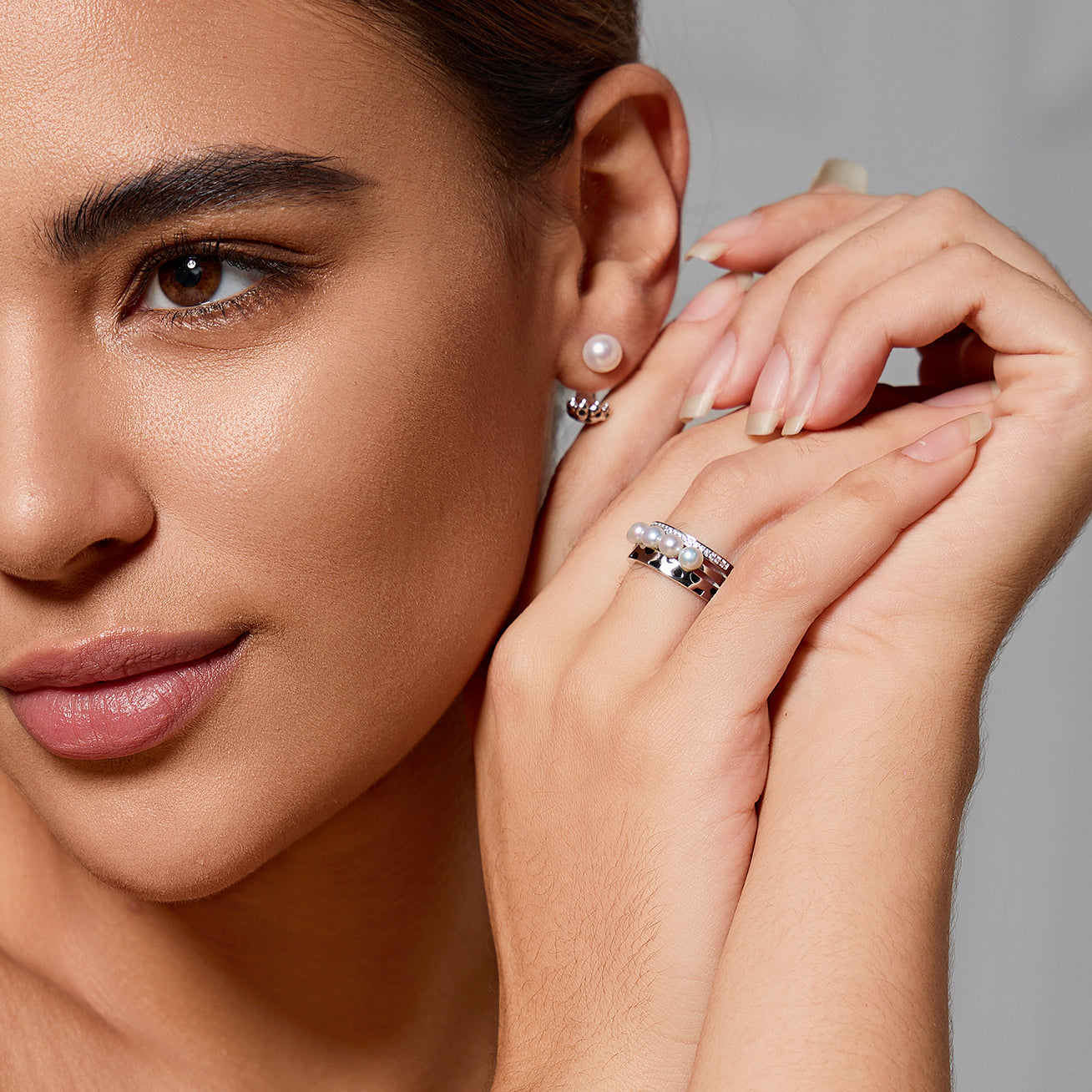 PEARLY LUSTRE | Cheetah Print Pearl Ring WR00263 | SAFARI