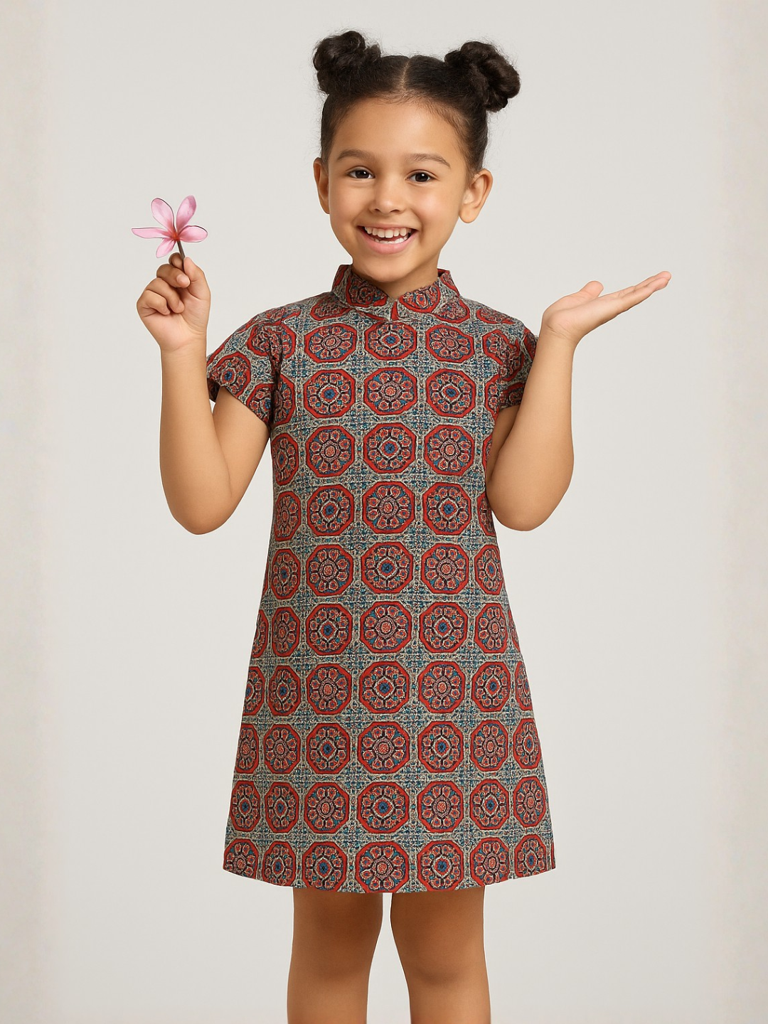 NIMBU | Phoenix Red Girls Cheongsam Dress