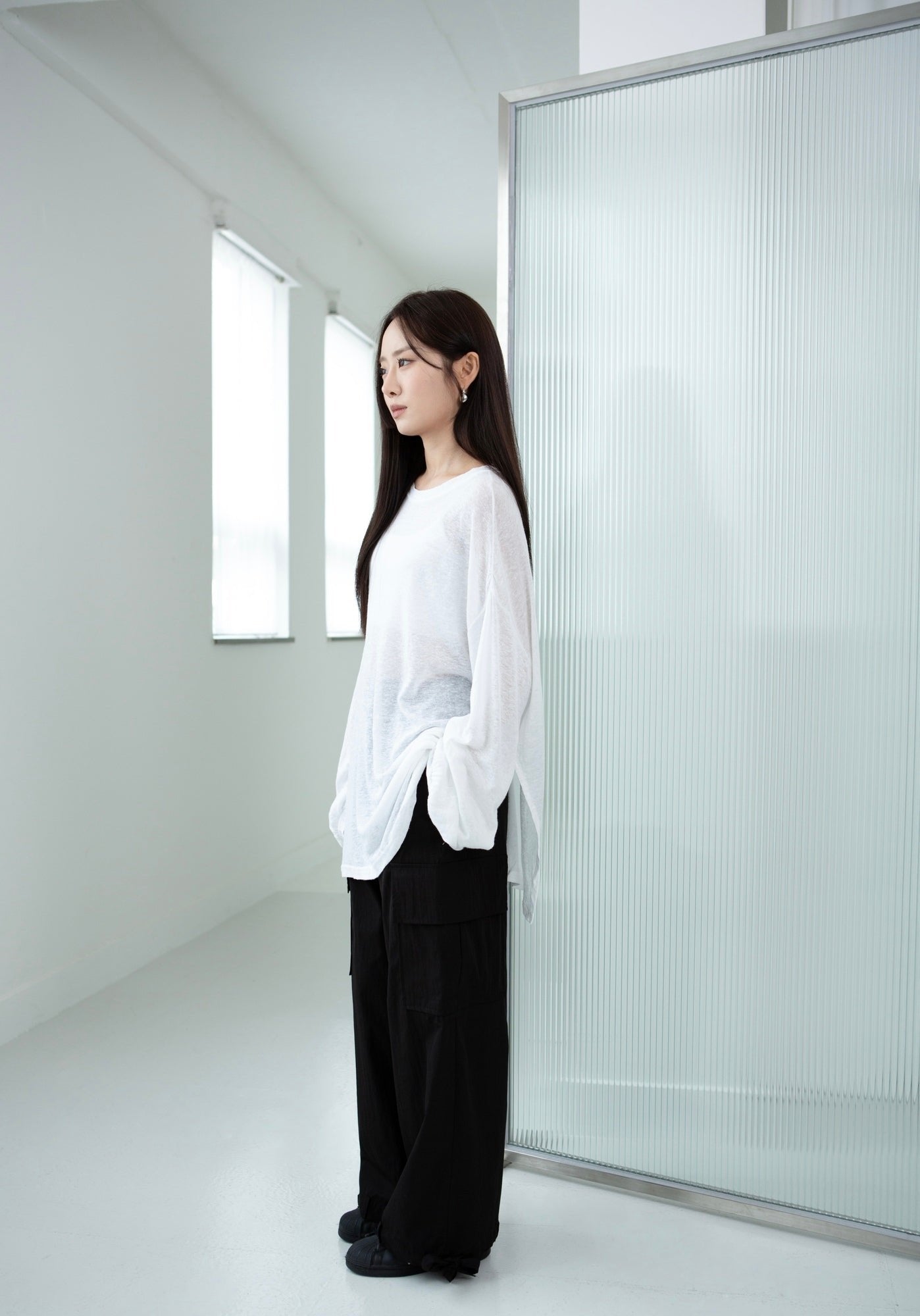 SAERO COLLECTIVE | Myeon Long Sleeve Top | White