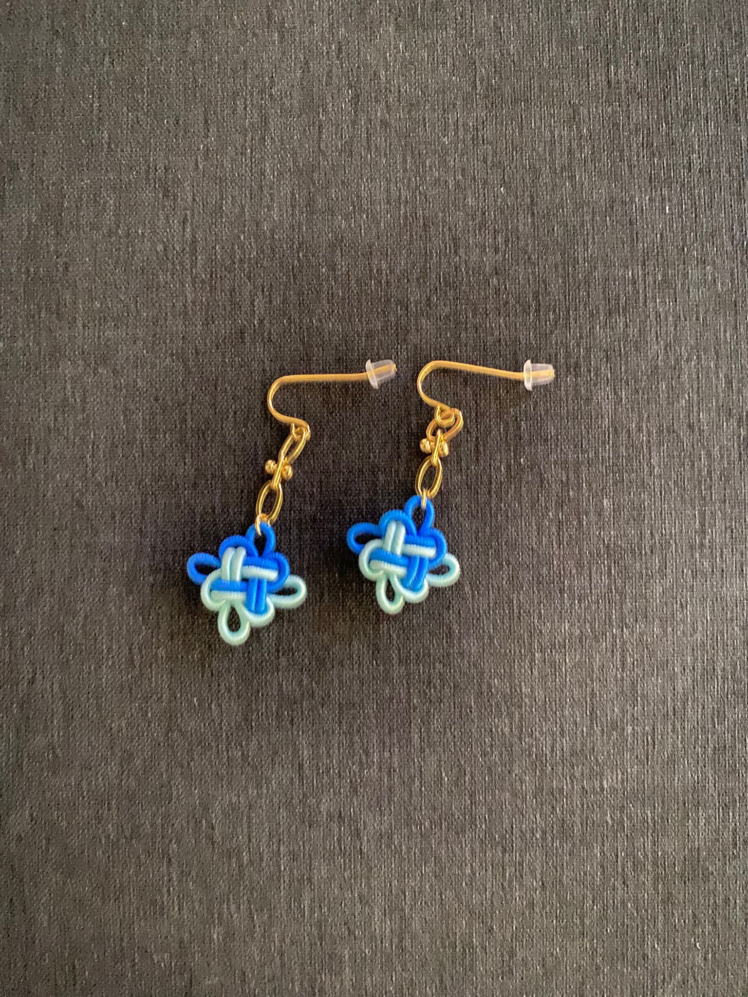 THE ANTECEDENT STORE | Minimalist Auspicious Knots - Duo Blue S1 Earrings