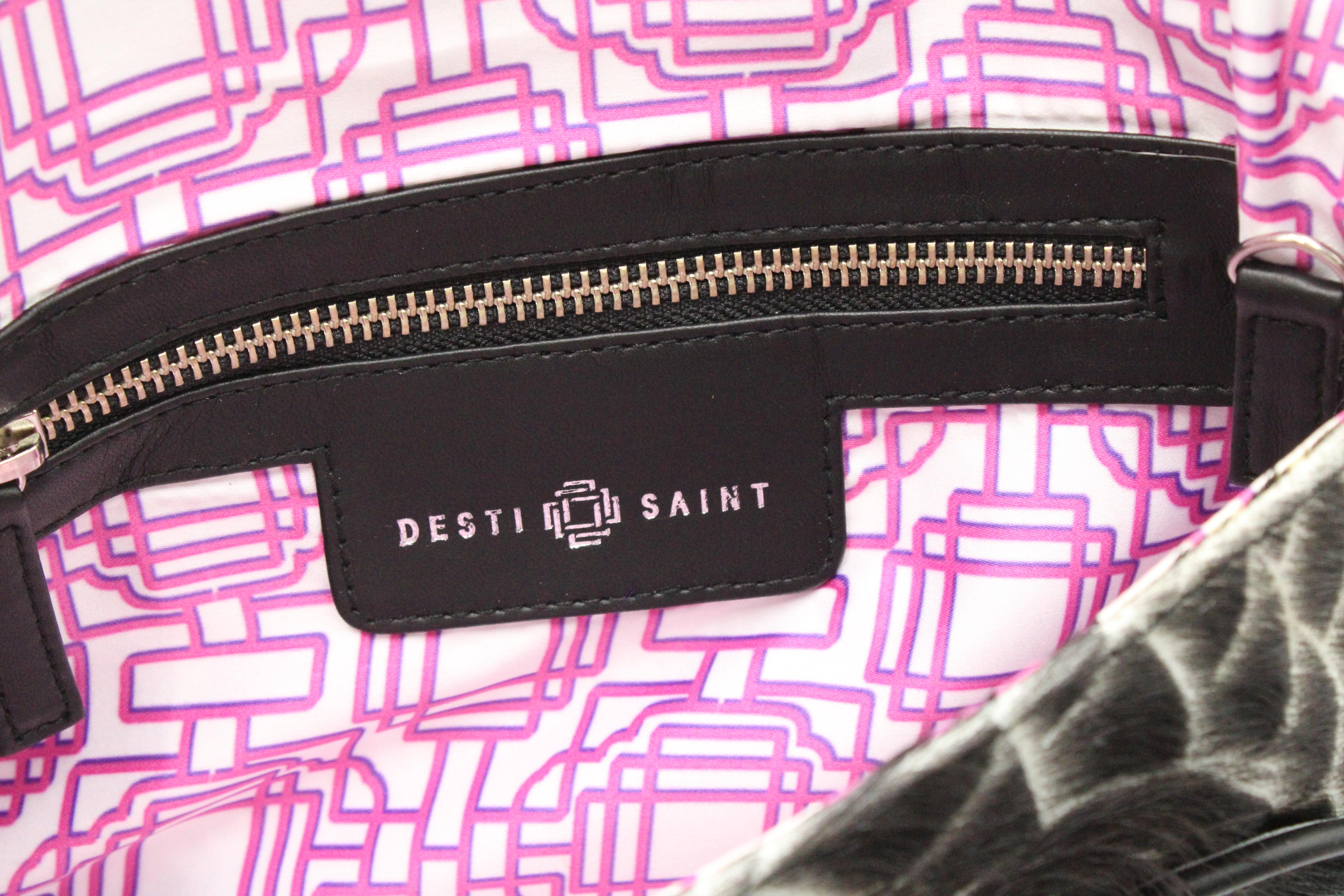DESTI SAINT | Hand Etched Leather Envelope With Obsidian Ingot