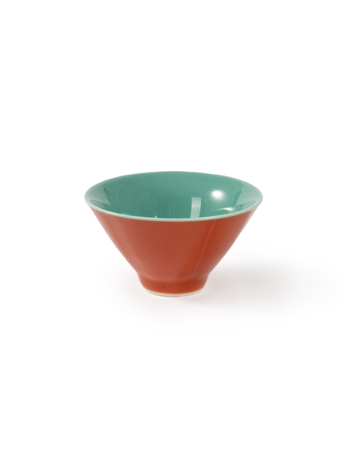 CRAFILAB | Brick Red & Turquoise Bamboo Hat Tea Cup