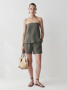 LAYERPLAN | Kael Ruched Back Strapless Top