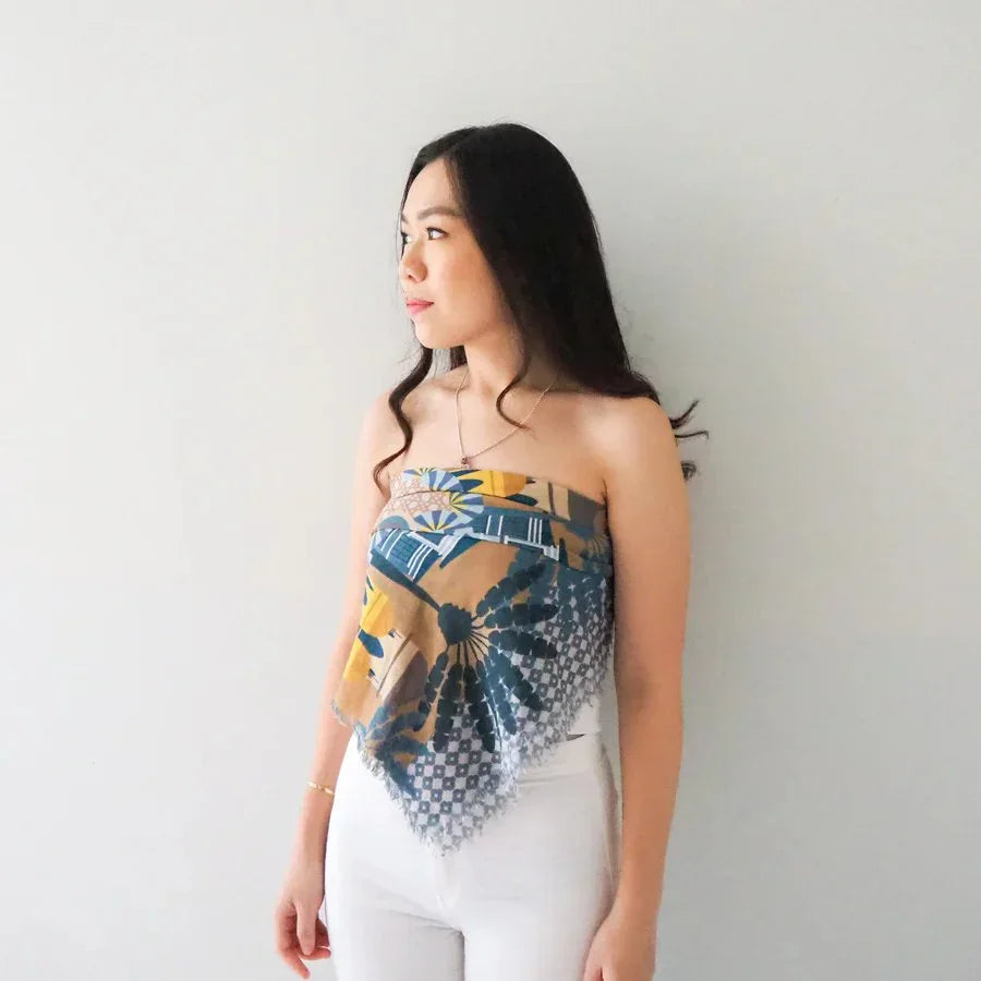 BINARY STYLE | Enchanted Kampong Glam 115x115cm Square Scarf