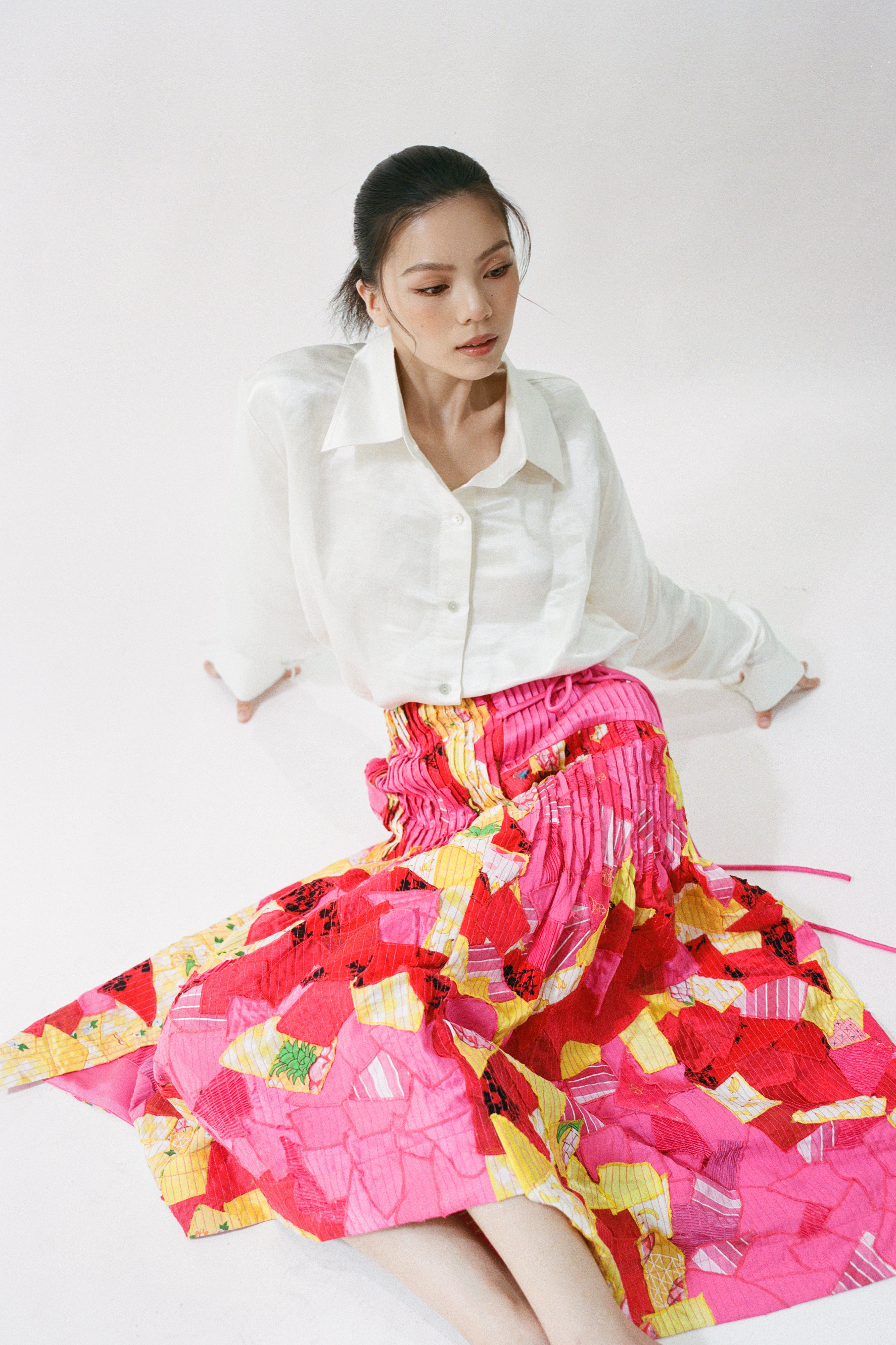 KHAAR | March Flower Midi Skirt