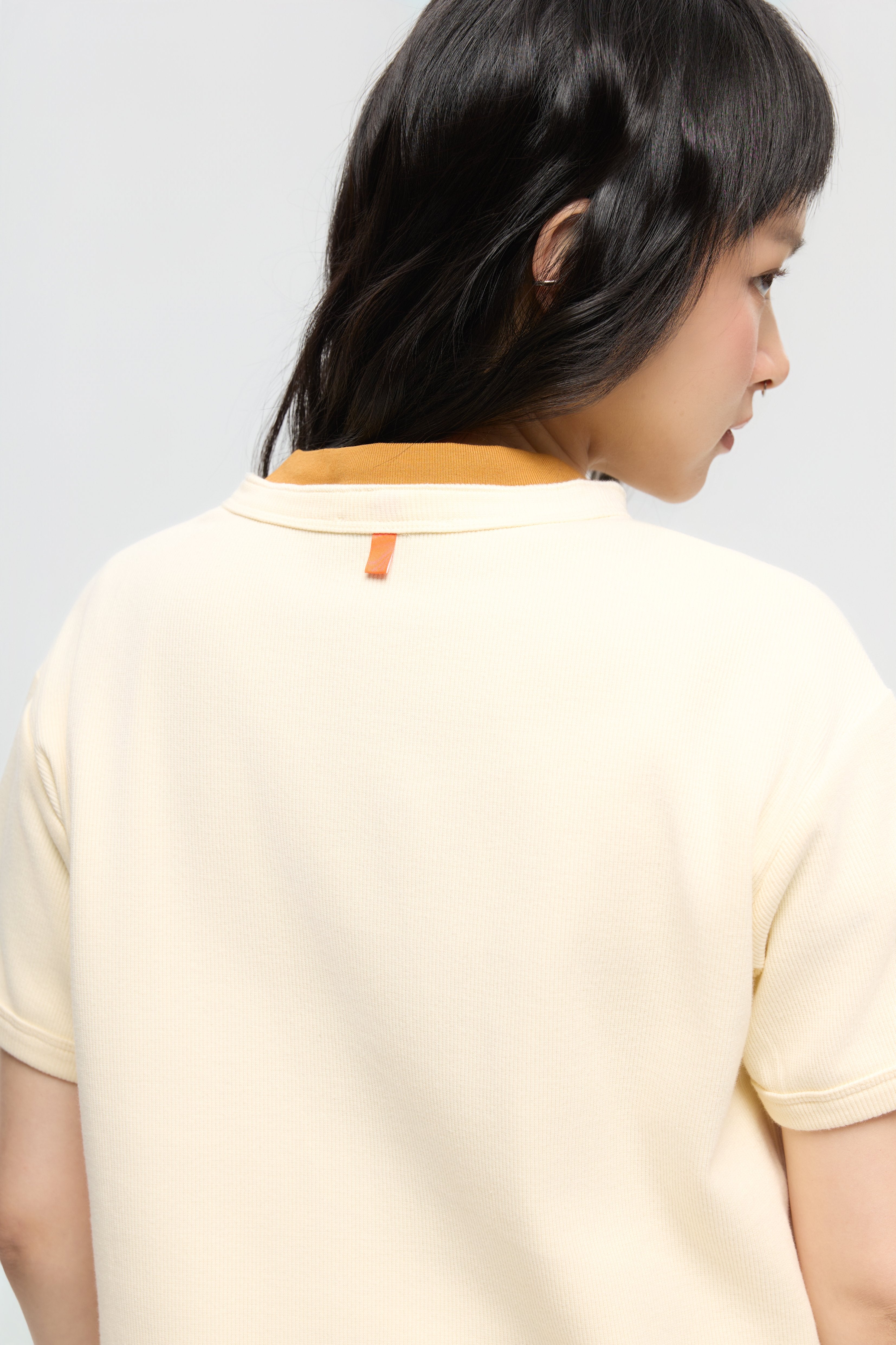 3EIGHTH | Military Henley Tee in Cream