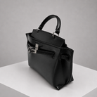 WU HAUS | Le H 30 Black Leather Top Handle Bag