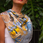 BINARY STYLE | Enchanted Kampong Glam Silk Square Scarf 87x87cm