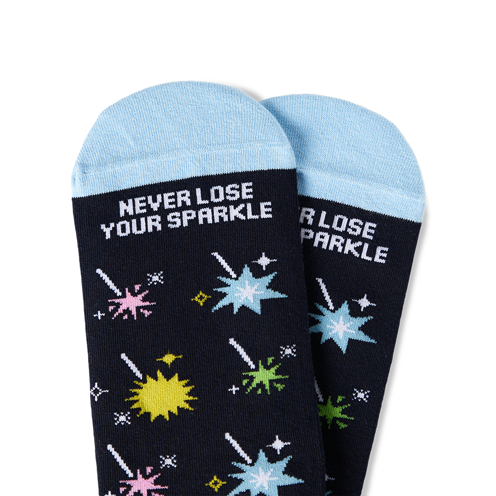 TALKING TOES | Glowing Sparklers Crew Sock
